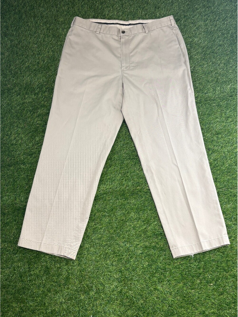 Vintage Brooks Brothers 2000s Beige Cotton Clark Fit Chino Pants, Men W38 L30